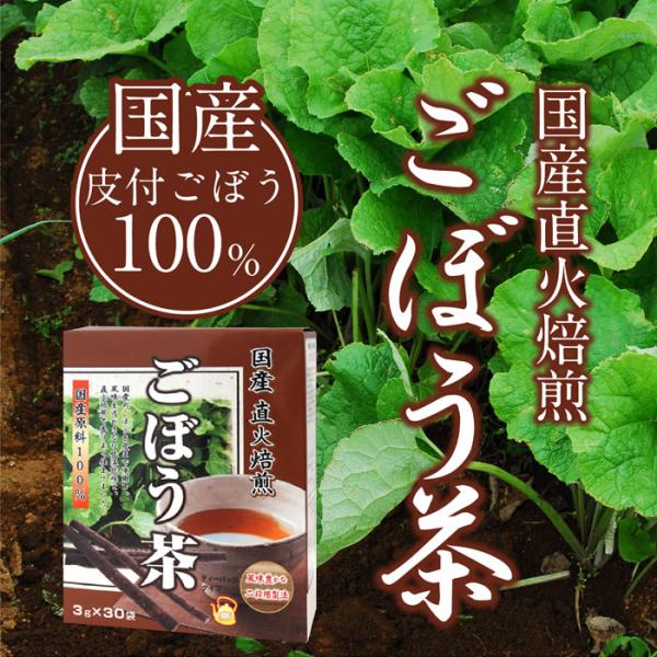 他サイト： 国産直火焙煎ごぼう茶30袋 品番:C815 ごぼう茶 国産 健康 植物茶 食物繊維 ポリフェノール ごぼう100％ 飲みやすい 美味しいの商品画像