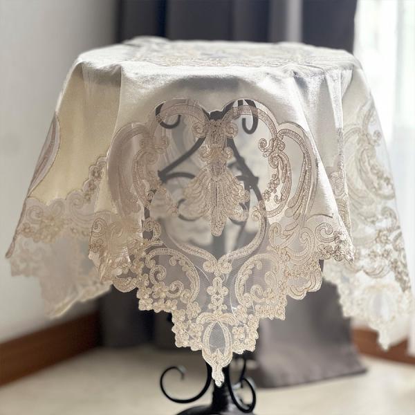 テーブルクロス 85×85cm フレンチレース クラシック おしゃれ 姫