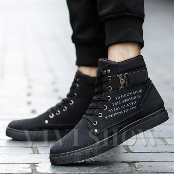 メンズ スニーカー 暖か裏起毛 カジュアルシューズ ブーツ ハイカット おしゃれ 紳士 紳士靴 歩きやすい アウトドアスニーカー ズック靴 冬靴 Vivishow Buyee Buyee Japanese Proxy Service Buy From Japan Bot Online