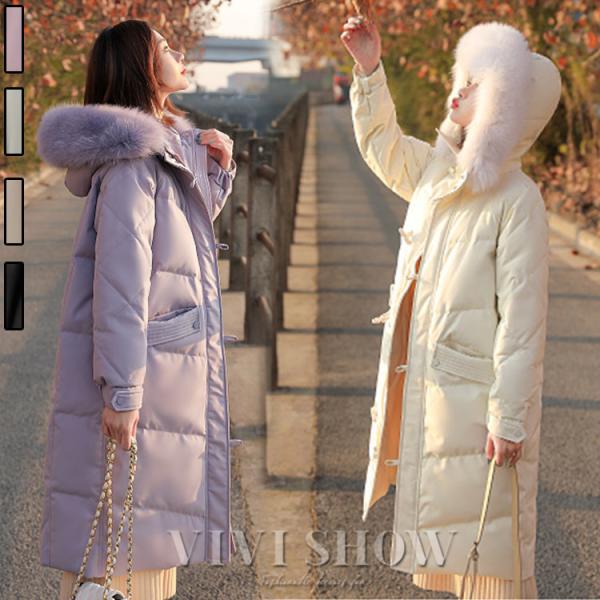 ダウンコート レディース ロング アウター おしゃれ 人気 フード付き