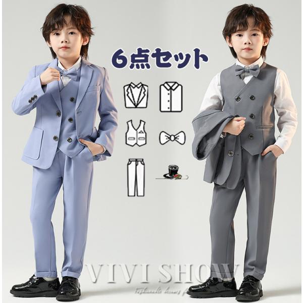 卒業式　男の子　スーツ6点セット 入学式 スーツ 男の子 卒業式 キッズ 子供スーツ 男子 子ども服 卒園式