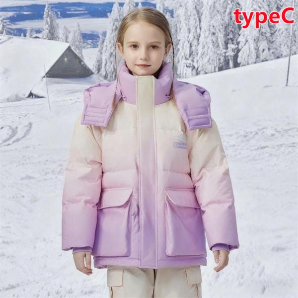中綿コート キッズ 女の子 おしゃれ 厚手 子供服 冬 子供コート アウター ダウン風コート グラデーション 中綿ジャケット フード付き 暖かい 防寒    ポイント利用ブランド名：VIVISHOW商標登録番号：第５９１０５４０号■素材：ポ...