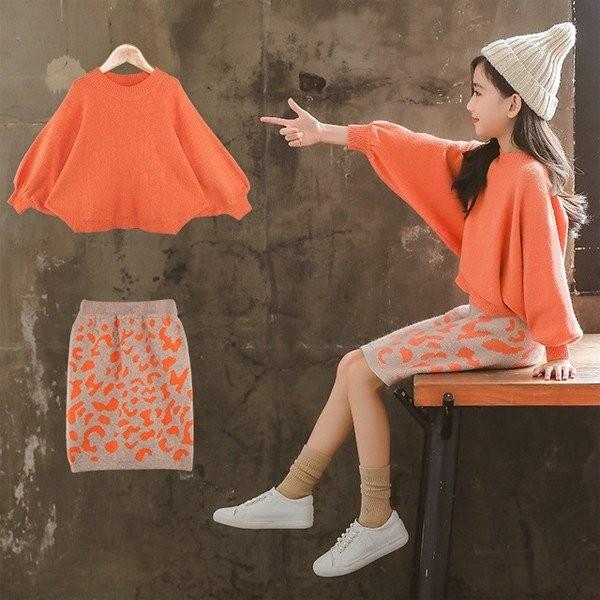 子供服 セットアップ キッズ 女の子 おしゃれ 長袖 秋冬 上下セット 2