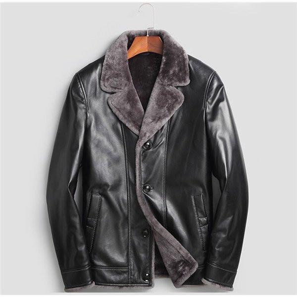 新品SALE ラム革 シープスキン ムートンコート メンズ 男性 通勤 新品SALE ラム革 シープスキン ムートンコート メンズ 男性 通勤