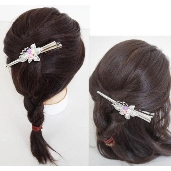 ヘアクリップ コンコルド 透かしリーフとプチ フラワー ダッカール クリップ まとめ髪 髪飾り花 ビークくちばし ヘアアクセサリー Buyee 日本代购平台 产品购物网站大全 Buyee一站式代购 Bot Online