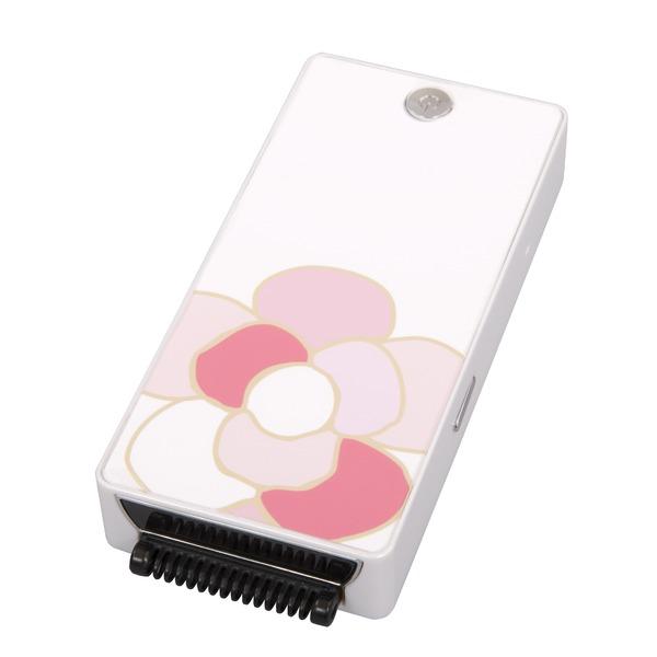 【商品名】 ヒートフラッシュデピ 花柄 【ジャンル・特徴】 ヒートカッターの機能がついた脱毛器！