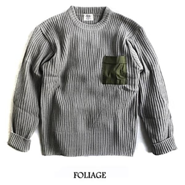 米軍 タイプコマンドセーターレプリカ フォリッジ Lサイズ 【北海道・沖縄・離島配送不可】 米軍 タイプ コマンド セーター Lサイズ フォリッジ アクリル ポケット