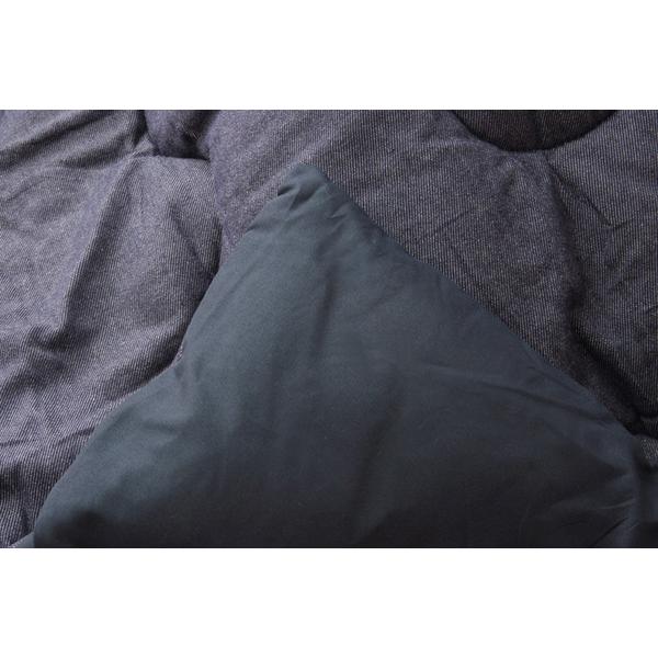 シンプル こたつ布団 〔正方形 グレイ 約205cm×205cm〕 厚掛けタイプ 洗える 綿100% 〔リビング〕爆買