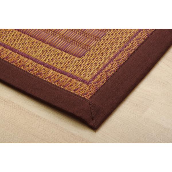日本製い草 玄関マット/フロアマット 〔ネイビー 約60×120cm〕 長方形 日本製 防滑 抗菌 防臭 消臭 調湿 空気清浄〔入口 リビング〕爆買