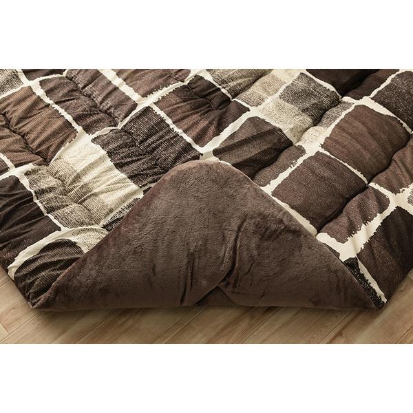 モダン こたつ布団/寝具 〔大 掛け単品 グレー 約205×285cm〕 長方形 洗える 軽量 東レ マッシュロン綿 〔リビング〕爆買