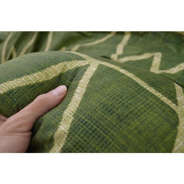 シンプル こたつ布団/寝具 〔幾何柄 掛け単品 グリーン 約190cm×190cm〕 正方形 洗える 〔リビング ダイニング〕爆買
