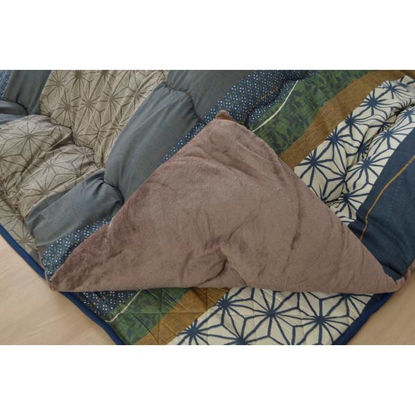 北欧調 こたつ布団/寝具 〔大 掛け単品 エンジ 約205×285cm〕 長方形 洗える 軽量 東レ マッシュロン綿 〔リビング〕爆買