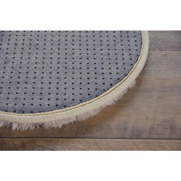 椅子クッション/チェアパッド 4枚組 〔アイボリー 無地 直径約35cm〕 円形 洗える 防滑加工 〔リビング ダイニング〕爆買
