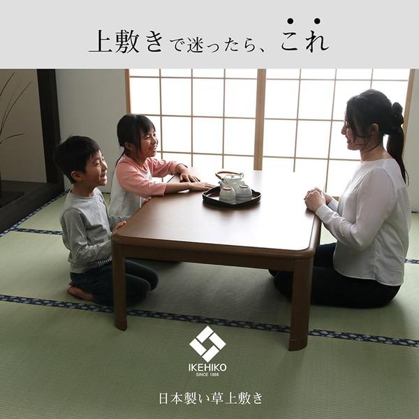 双目織 い草 上敷き/ラグマット 〔江戸間4.5畳 約261×261cm〕 日本製 撥水 抗菌 防臭 消臭 調湿機能付 耐久性抜群 〔リビング〕爆買