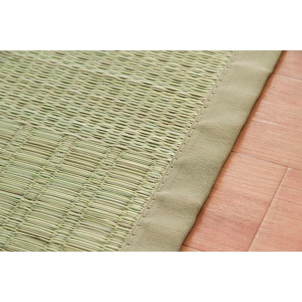 純国産い草 上敷きカーペット/絨毯 〔格子柄 江戸間4.5畳 約261×261cm〕 両面使用 抗菌 防臭 調湿 耐久性 日本製 〔リビング〕爆買