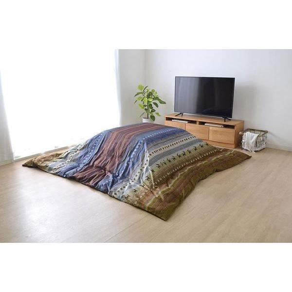ギャッベ柄 こたつ布団カバー 〔ファスナータイプ 大 オレンジ 約215×325cm〕 長方形 洗える こたつ掛け布団別売 〔リビング〕爆買