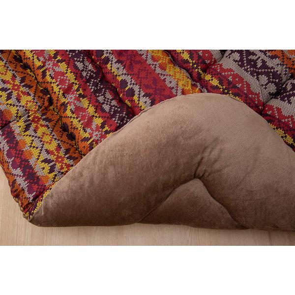 軽量 こたつ布団/こたつ掛け布団 〔ネイビー 約205×245cm 長方形〕 洗える なめらか フランネル 日本製 〔リビング〕爆買