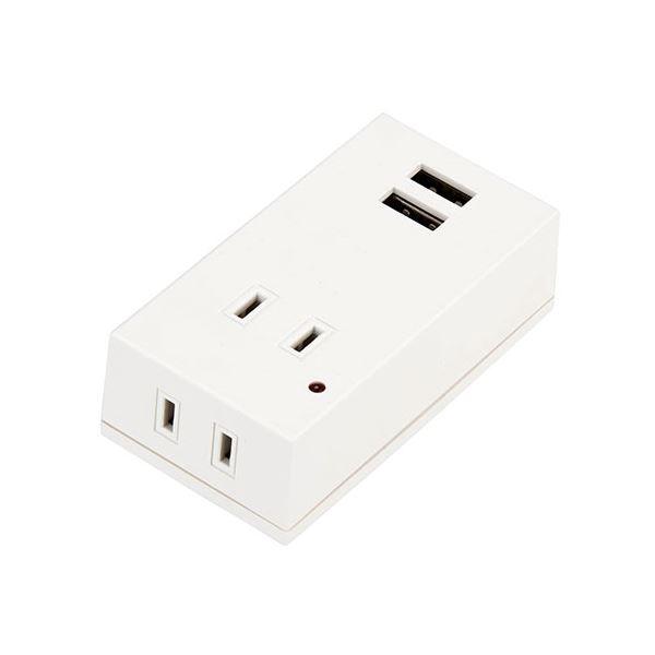 【商品名】 YAZAWA 雷ガード付フロントタップ型2AC+2USB2.1A ホワイト Y02FSK400WH2U 【ジャンル・特徴】 雷サージフィルターが雷などの過電圧から接続機器を保護 [ Y02FSK400WH2U ]