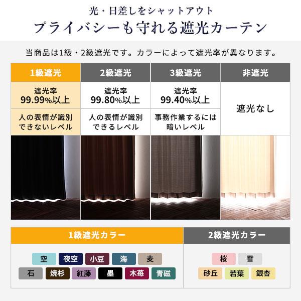 遮光カーテン 約幅150cm×丈210cm 1枚入り ワイン 小豆 無地 1級遮光 洗える 日本製 タッセル付き 防炎 遮熱 形状記憶 TEIJIN爆買