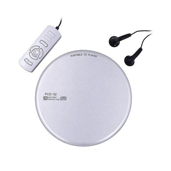 【商品名】 WINTECH ポータブルCDプレーヤー PCD-52S 【ジャンル・特徴】 外部リモコン付きポータブルCDプレーヤー [ PCD-52S ]