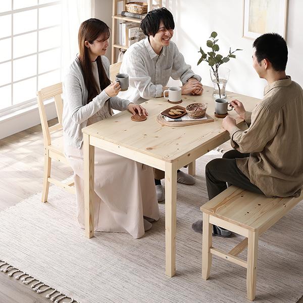 ダイニングテーブル 単品 幅115cm ホワイト 木製 天然木 パイン材 コンパクト アジャスター付き 食卓 机 組立品 業務用 まとめ買い ポイント消化 日用品