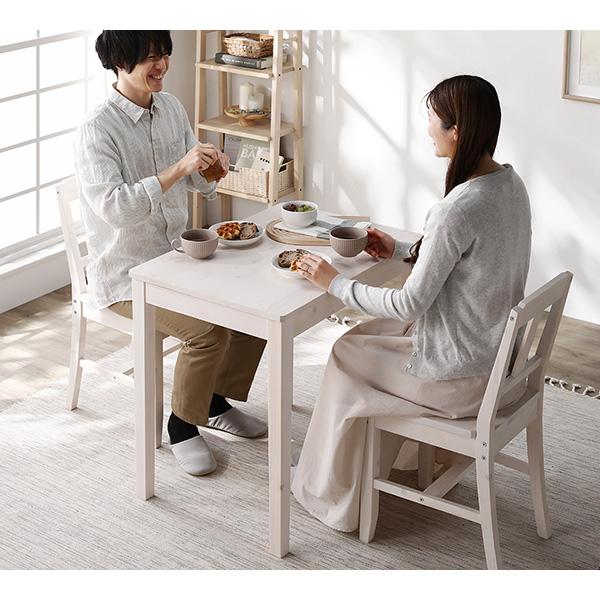 ダイニングテーブル 単品 幅70cm ホワイト 木製 天然木 パイン材 コンパクト アジャスター付き 食卓 机 組立品 業務用 まとめ買い ポイント消化 日用品
