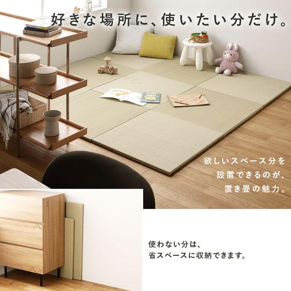 〔1枚(単品)〕 PP 置き畳 ユニット畳 約幅65×奥行65×高さ2.5cm ブラウン 樹脂畳 軽量 滑りにくい キズ防止 リビング 業務用 まとめ まとめ買い ポイント消化