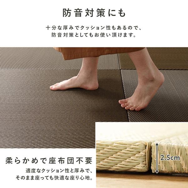 〔1枚(単品)〕 PP 置き畳 ユニット畳 約幅65×奥行65×高さ2.5cm グレー 樹脂畳 軽量 滑りにくい キズ防止 リビング 業務用 まとめ買 まとめ買い ポイント消化