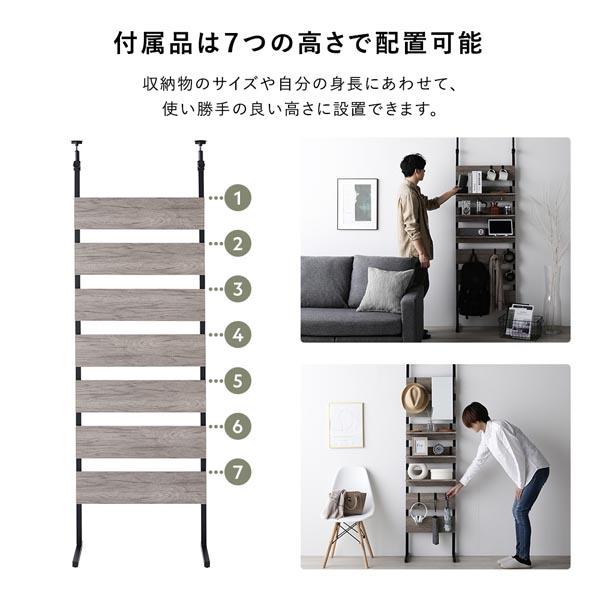 追加 棚 単品 1枚 〔 60cm幅 ストーン×ブラック 〕 突っ張り ウォールラック 壁面収納 組立品 業務用 まとめ買い ポイント消化 日用品