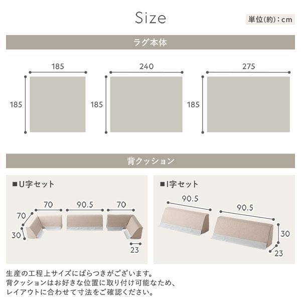 極厚 ラグ 単品 約185×275cm 厚み30mmタイプ グレー 高反発ウレタン 洗える カバーリング仕様 ラグマット 絨毯 フロアマット 業務用 まとめ買い ポイント消化