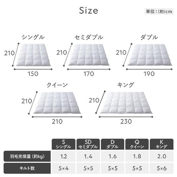 羽毛 掛け布団 ダブル ライトグレー ダウン率90% 日本製 高品質ホワイトダックダウン 防ダニ 防花粉 防汚 抗菌 防臭 掛布団 業務用 まとめ買い ポイント消化