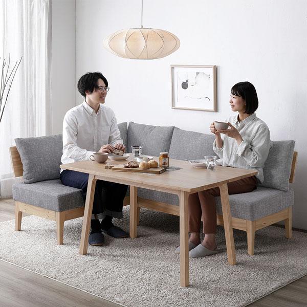 ダイニング アーム付きベンチ用 交換座面 単品 グレー 木製 天然木 ファブリック生地 リビング インテリア家具爆買