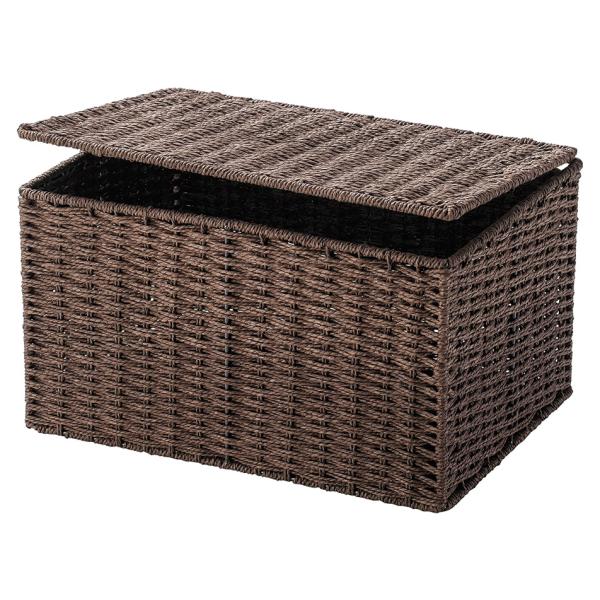 かご 即納可 カゴ バスケット 収納 ストッカー 蓋付 フタ カラー