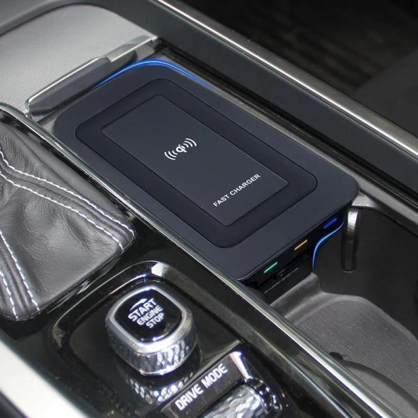 【並行輸入品】ボルボ ワイヤレスカーチャージャー 充電器 10w イヤホン xc90 s90 v90 xc60 s60 v60 c60 2018-2021 アク