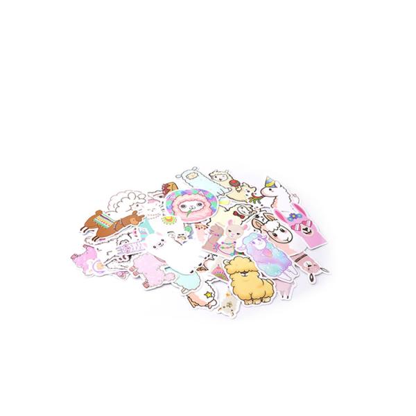 50枚セット 50種 フレークシール ステッカー アルパカ アニマル 動物