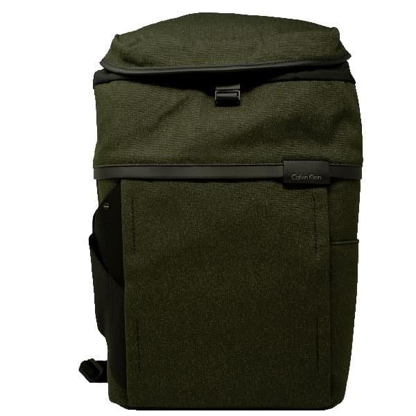 【新品】カルバンクライン CKロゴ バックパック リュック カーキ 新品】Calvin Klein CKロゴ バックパック リュック カーキ