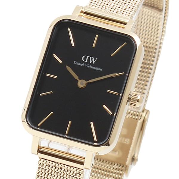 ダニエル ウェリントン時計 スクエアブラックベルト Daniel Wellington ダニエルウェリントン 腕時計 レディース