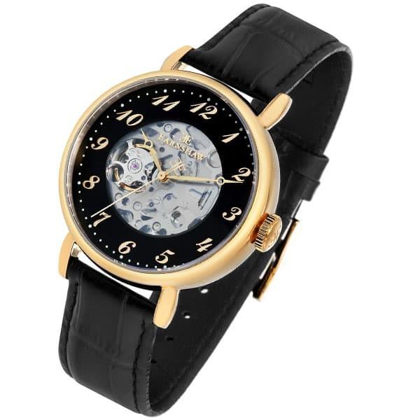 EARNSHAW 腕時計 メンズ 自動巻き ネイビー カーフレザーベルト 未使用