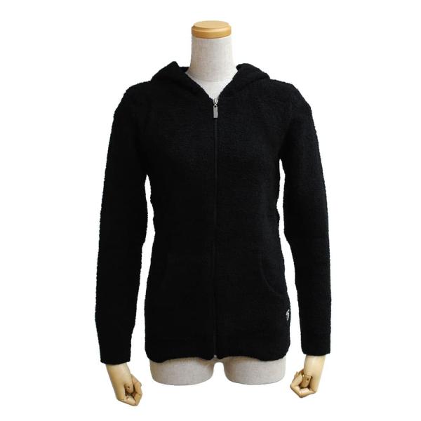 カシウエア パーカー レディース Hooded Full Zip kashwere ジップアップ 長袖 マイクロファイバー XLサイズ BLACK