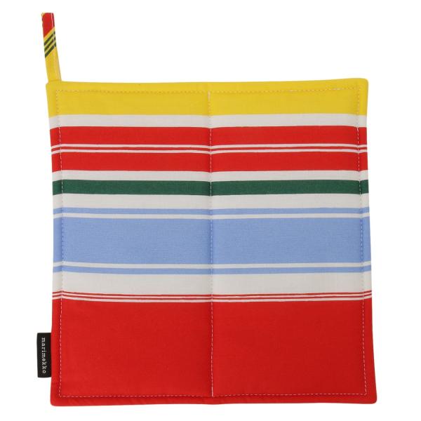 マリメッコ ポットホルダー オーブンミトン 鍋つかみ レディース&メンズ Paraati Pot Holder marimekko ストライプ柄 マルチカラー/ホワイト