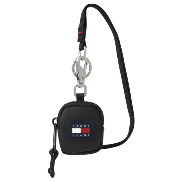 トミーヒルフィガー イヤホンケース イヤフォンケース イヤホンポーチ メンズ&レディース TOMMY HILFIGER 無地 ロゴ シンプル BLACK