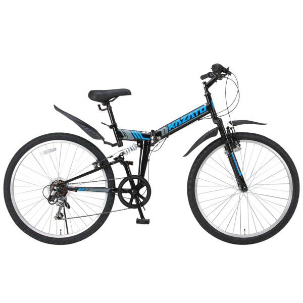 折りたたみ自転車 26インチ Wサス 折り畳み自転車 シマノ6段変速 Wサス