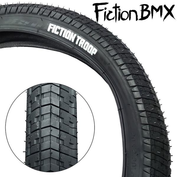 BMX ストリート タイヤ ガム パーツ カスタム フリースタイル フラットランド FICTION BIKES フィクション 20インチ Fiction Troop Tire (55-65PSI) sale