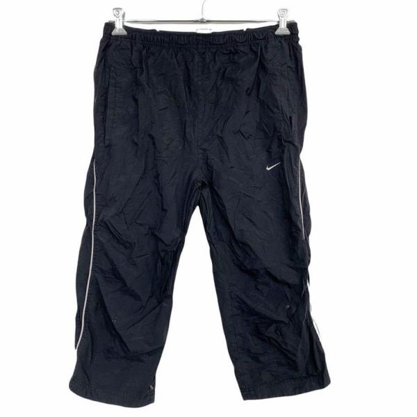 NIKE 8分丈 ナイロンパンツ L ブラック ナイキ パイピングライン