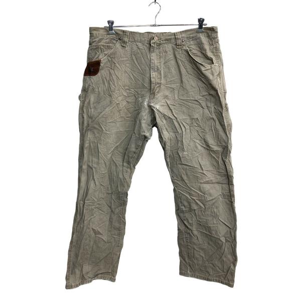 【Wrangler】90's ペインターパンツ ワークパンツ ブラウン ベージュ Wrangler ワークパンツ W40 ラングラー ペインターパンツ ブラウン