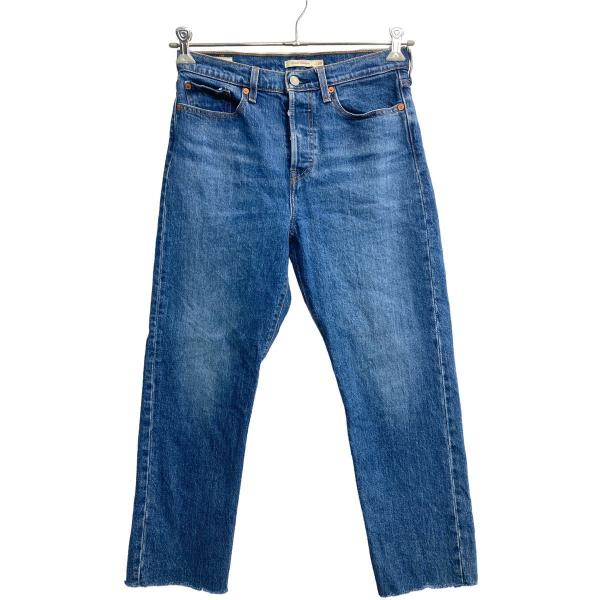 Levi's デニムパンツ W28 リーバイス ボタンフライ ストレート ブルー 古着卸 アメリカ仕入 2309-246