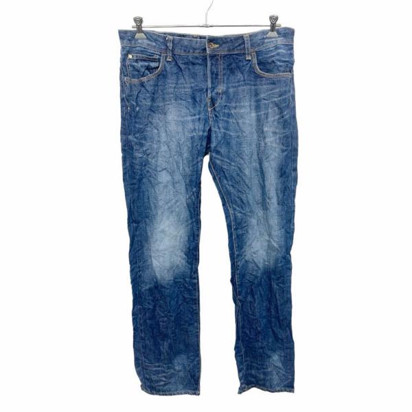 H&M デニムパンツ W36 エイチアンドエム ビッグサイズ ボタンフライ 