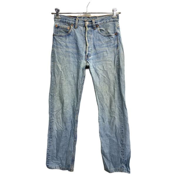 W28 アメリカ製 リーバイス501 90s USA製 Levi'sリーバイス 501 カットオフ 先染め ブラック