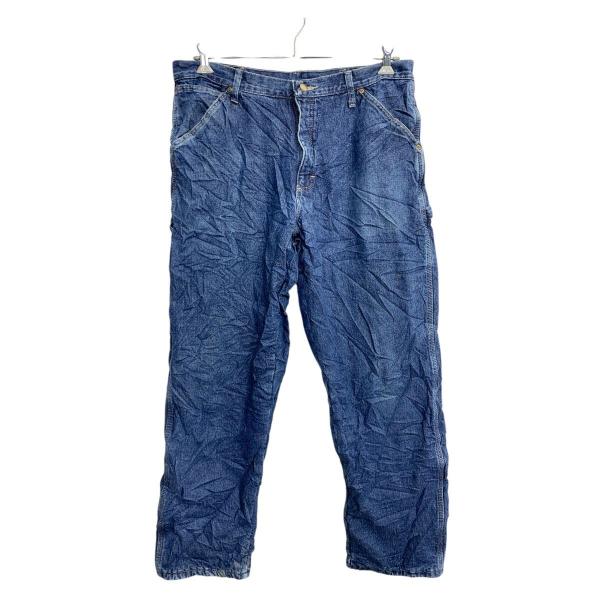 Wrangler デニムパンツ W34 ラングラー 裏地付き インディゴ メキシコ 