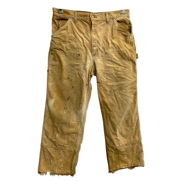 Carharttカーハートダブルニーダークブラウン　DKB USA製W34×32 Carhartt ワークパンツ W34 カーハート ダブルニー ブラウン USA製